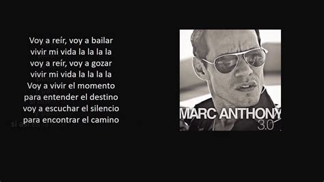 Marc Anthony Vivir Mi Vida Karaoke Youtube