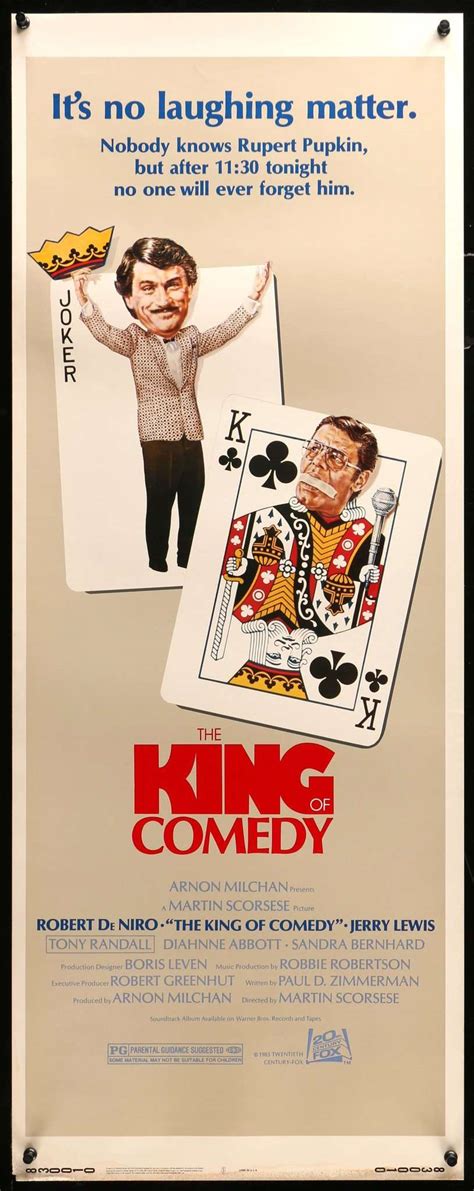 The King Of Comedy 1983 Original Insert Movie Poster 14 X 36
