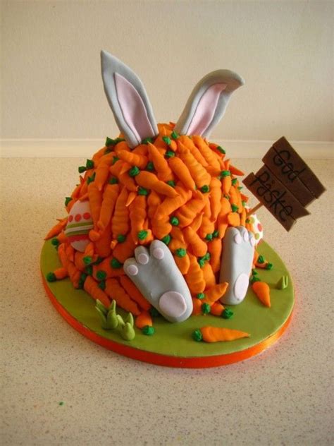 This Is An Easter Cake With Bugs Bunny Covered In A Pile Of Tiny