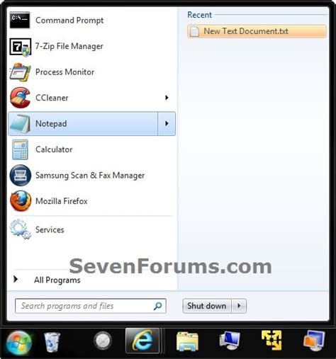 Jump Lists Backup And Restore In Windows 7 Tutorials