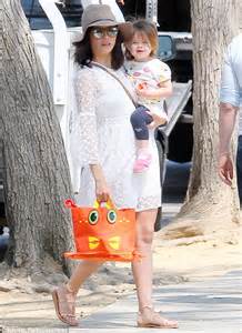 Jenna Dewan Tatum In Lacy White Dress As She Takes Daughter Everly To