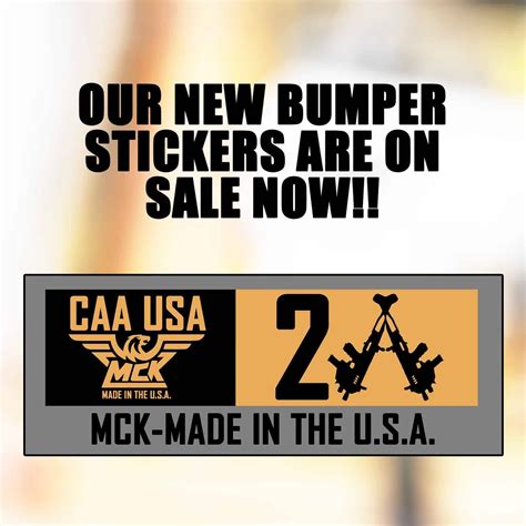 2a Bumper Sticker Caa Gear Up Caa Usa