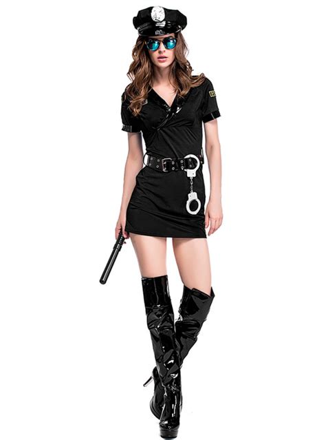 Halloween Police Woman Uniform Suit Police Costume Costumes For