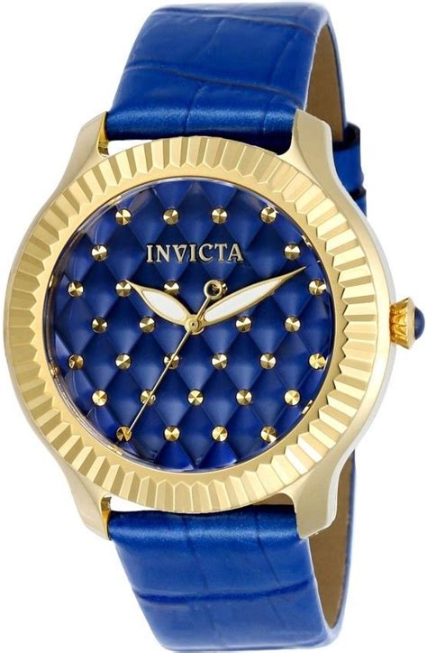 Invicta Womens 22564 Angel Quartz 3 Hand Blue Dial Watch Invicta