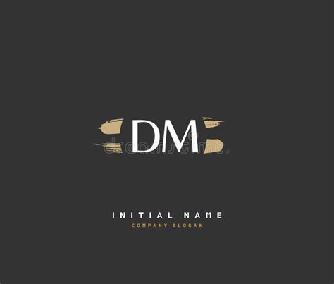 D M Dm Beauty Vector Initial Logo Handwriting Logo Of Initial