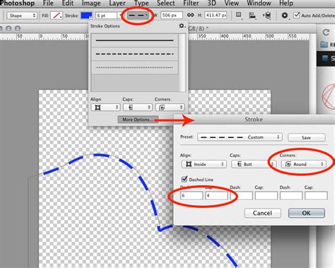 In this tutorial i'm going to show you how to make dotted lines in illustrator. cs6 - Curved dashed line in Photoshop - Graphic Design ...