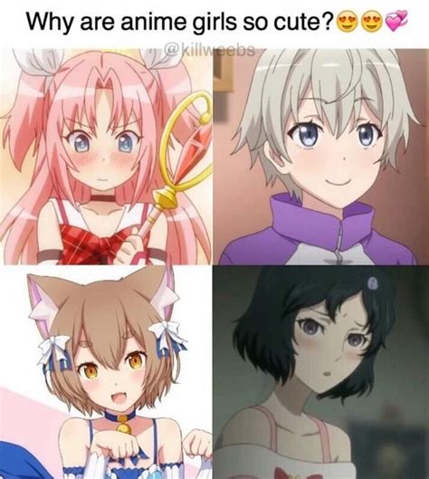 Why Are Anime Girls So Cute Anime Girls Comparison Parodies Know