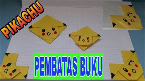 Tonton video cara membuat speargun disini. Cara membuat origami pembatas buku pokemon pikachu | diy ...