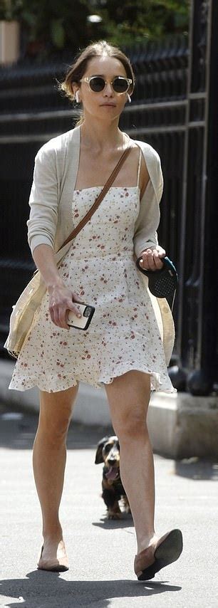 Emilia Clarke White Floral Mini Dress Street Style Spring Summer 2020