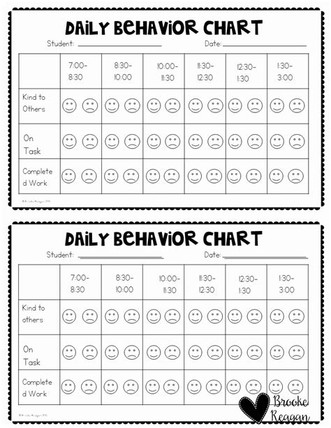 30 Classroom Behavior Chart Template Example Document Template