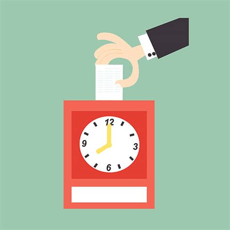 Punch Clock Illustrations Royalty Free Vector Graphics