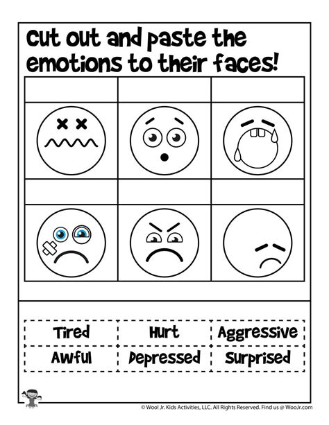 Helping Kids Identify Emotions Worksheets Woo Jr Kids Activities