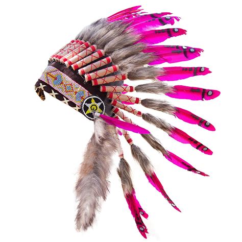 indian style headdress native american style headdress novum crafts pink