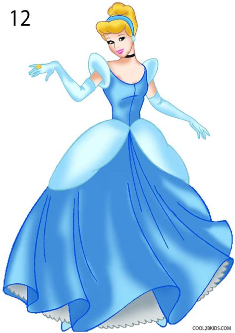 How To Draw Cinderella Step By Step Pictures