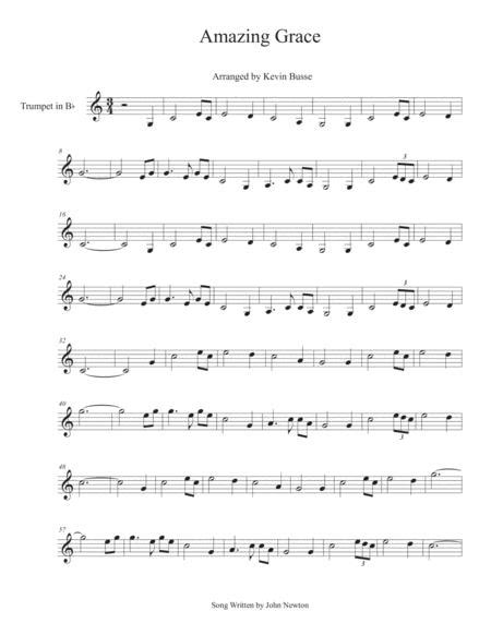 Amazing Grace Trumpet By Digital Sheet Music For Individual Part