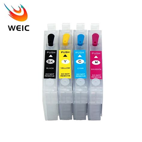 4pc T127 Refill Ink Cartridge For Epson Workforce Epson Workforce Wf 7010 7510 7520 3520 3540