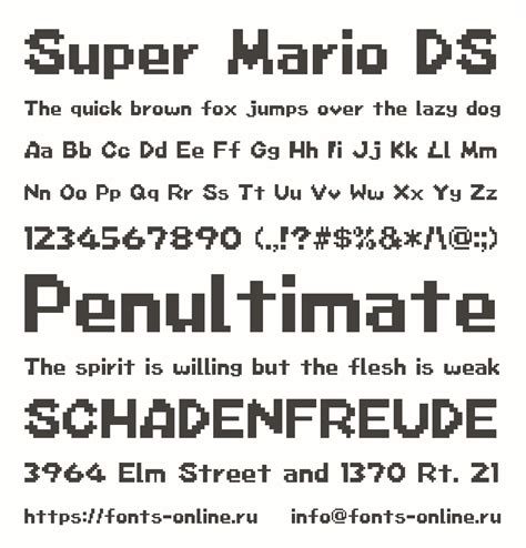 Super Mario Ds Font