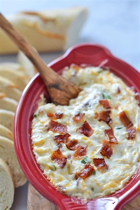 Gooey And Cheesy Warm Bacon Dip Kitchen Meets Girl