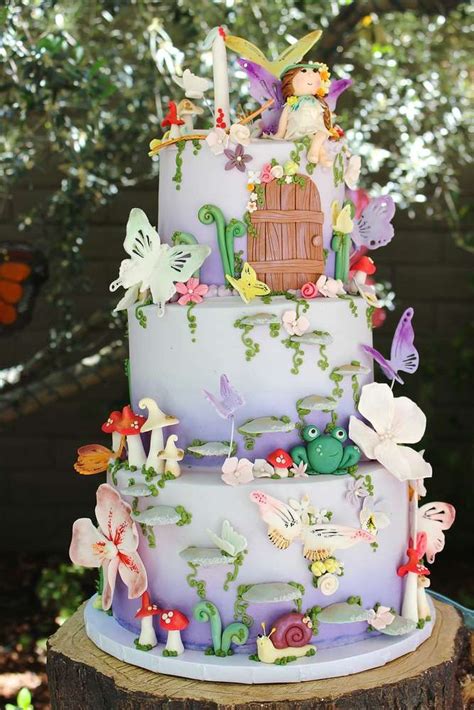 Fairy Tale Birthday Party Ideas Photo 1 Of 43 Fairy Garden Cake