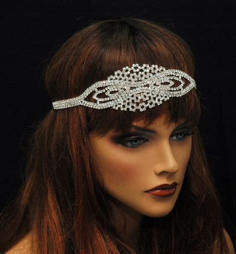 Art Deco Style Rhinestone Headband Vintage Style Bridal Etsy Rhinestone Headband Hair