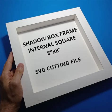 Shadow Box SVG Template Shadow Box Frame Flowers 8x8 SVG - Etsy