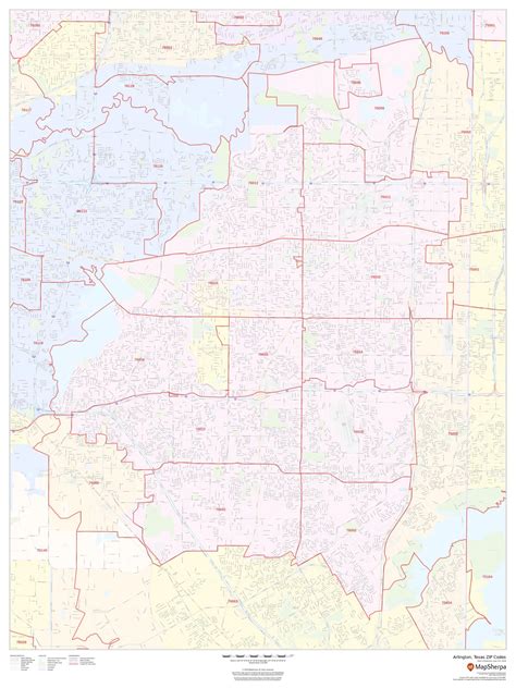 Arlington Texas Zip Codes Map