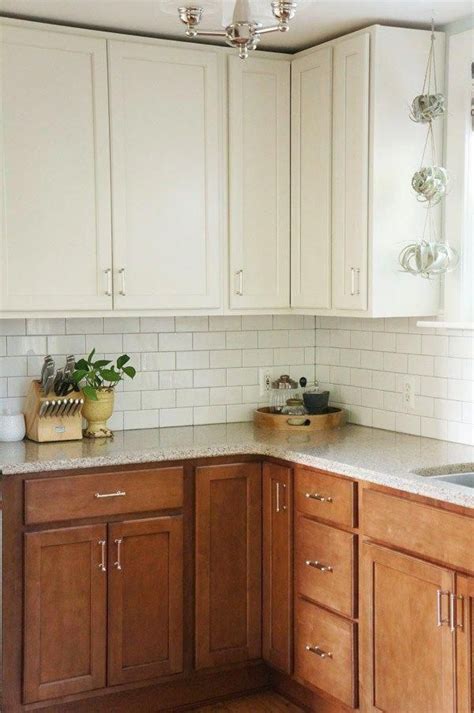Im In Love With This Two Tone Kitchen Reveal White Upper Cabinets
