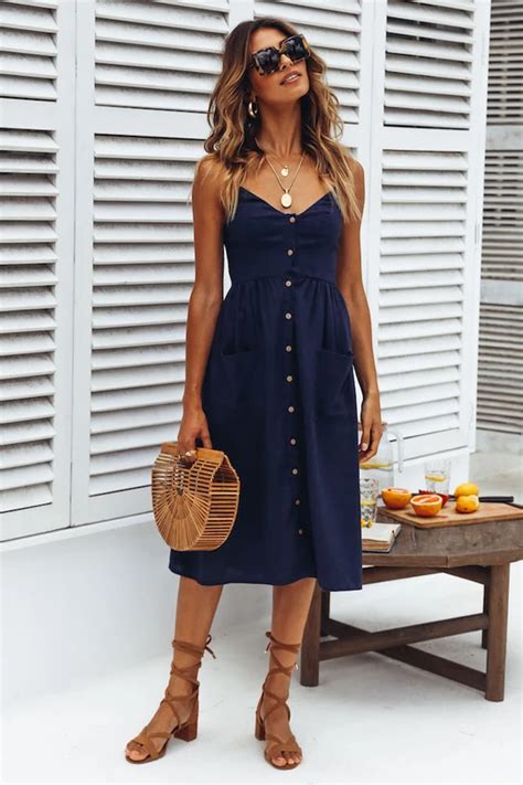 Used To Know You Midi Dress Navy In 2021 Summer Dress Outfits Navy