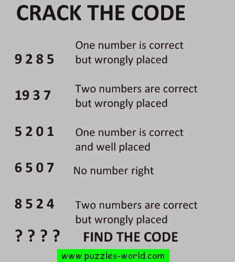 Crack The Code 9285 Puzzles World