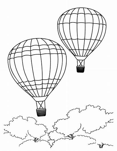 Balloon Air Coloring Pages Printable Balloons Colouring