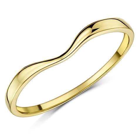 Ladies 9ct Yellow Gold Curved Wishbone Wedding Ring Band Curved Wishbone At Elma Uk Jewellery