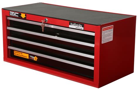 Halfords Professional Tool Chest Red 4 Drawer Intermediate Ball Bearing