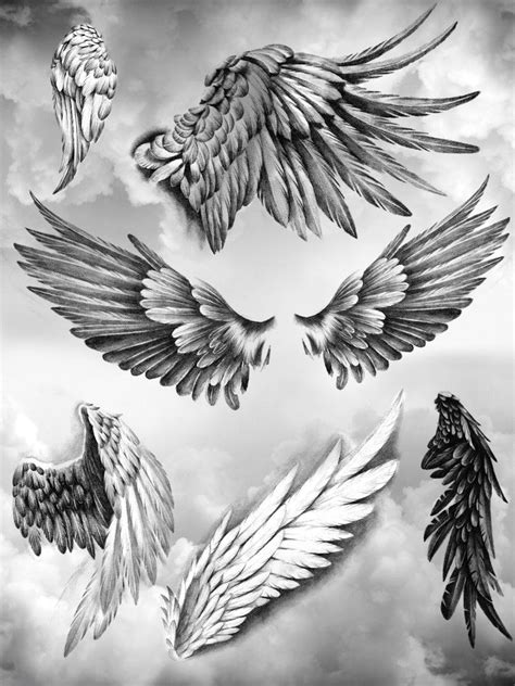 30 Wings Tattoo Brushset Procreate Brushes Realistic Wings Etsy