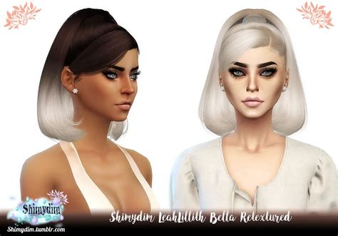 Shimydim Leahlillith` Bella Hair Retextured Sims 4 Hairs