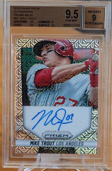 Mike Trout La Angels 2014 Panini Prizm Mojo Autographed Refractor