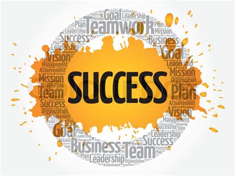 Success Word Cloud Collage Business Stock Vector Colourbox