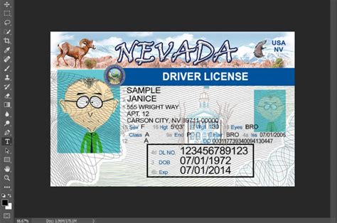 Nevada Drivers License Template In Psd Format Fakedocshop