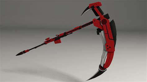 Rwby Gun Scythe Crescent Rose 3d Model Youtube