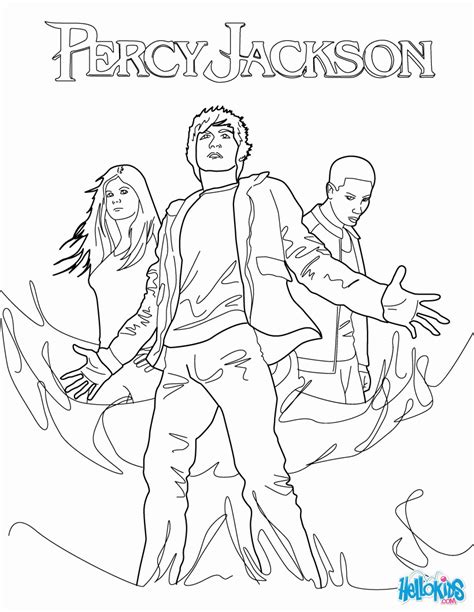 Percy Jackson Coloring Page Annabeth Chase And Grover Coloring Nation