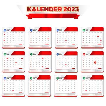 Kalender 2023 Lengkap Dengan Tanggal Merah PNG Bilder Vektoren Und