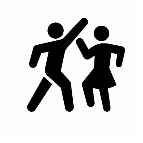 Celebration Couple Dancing Disco Man Party Stick Figure Icon