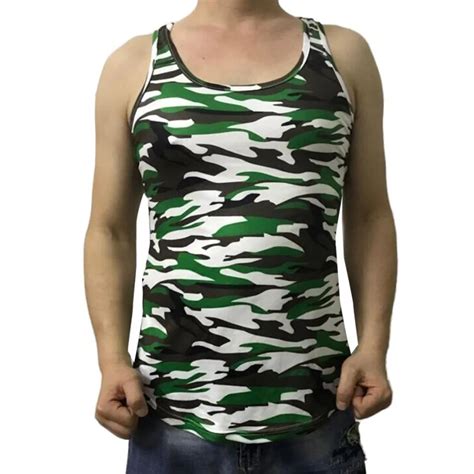 MUQGEW 2017 Summer Men Tank Tops Army Camo Camouflage Mens Vest