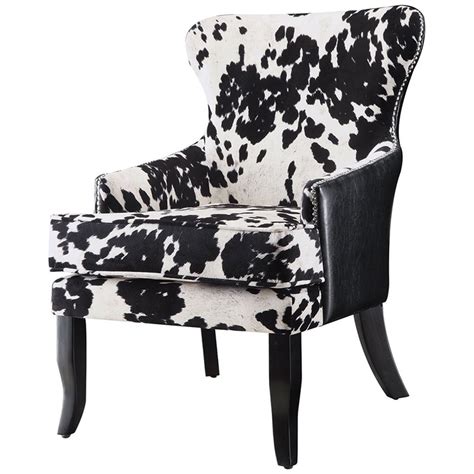 Living room bedroom furniture dining room office furniture game room copper furniture iron furniture antler furniture color furniture turquoise furniture. Coaster Cowhide Print Accent Chair in Black and White - 902169