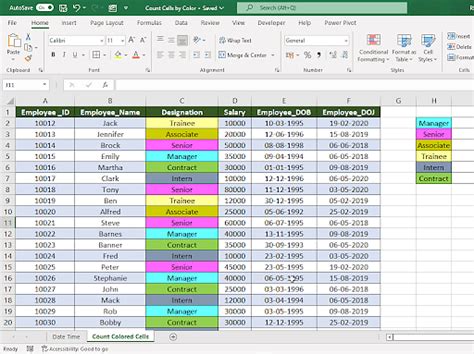 How To Count Colored Cells In Excel Simplilearn