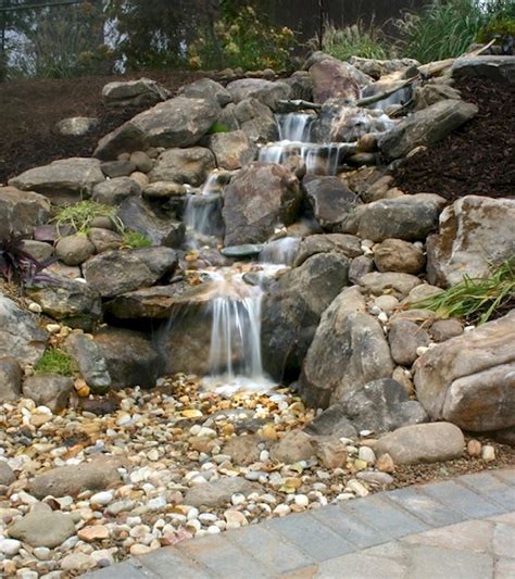 Gorgeous 65 Pondless Backyard Waterfall Garden Landscaping Ideas