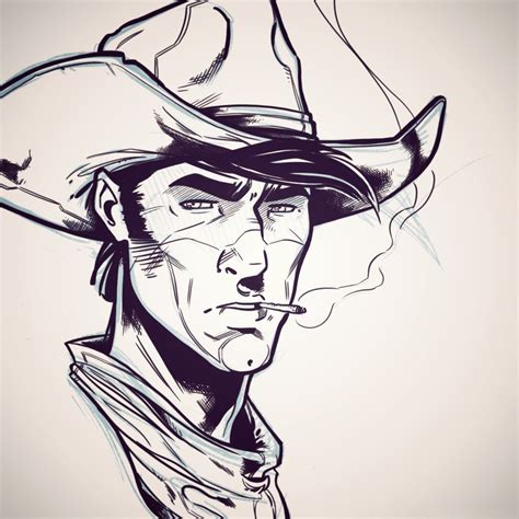 Western Cowboy Drawing At Getdrawings Free Download