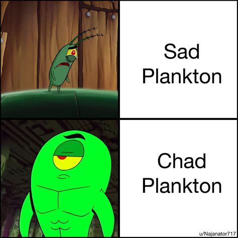 Chad Plankton Spongebob Squarepants Know Your Meme