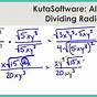 Dividing Radicals Worksheet Algebra 1
