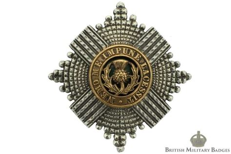 Scots Guards Regiment Scottish Officers Hallmarked Silver Cap Badge