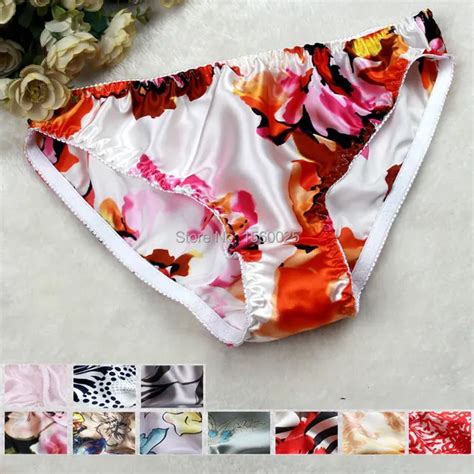 Pure Silk Panties Women 100 Mulberry Silk Pattern Plus Size Briefs Mlxlxxl Free Shipping Di